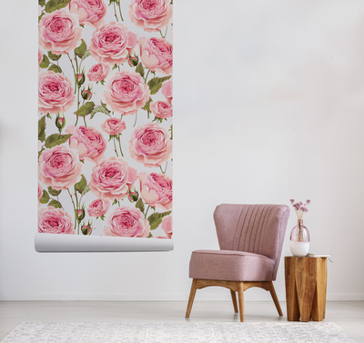 Wallpaper Among Roses