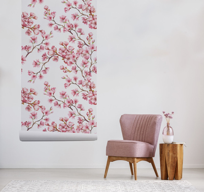 Wallpaper Ethereal Cherry Blossoms