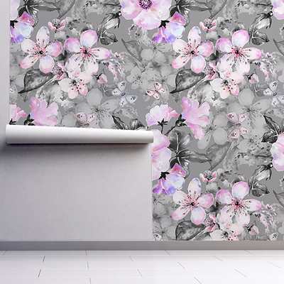 Wallpaper Subtle Beauty of Flowers And Butterflies