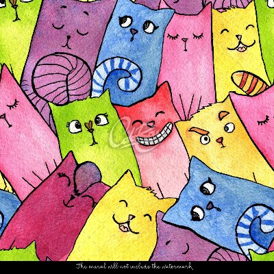 Wallpaper Happy Rainbow Cats