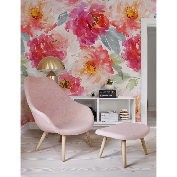 Wallpaper Romantic Garden Of Peonies