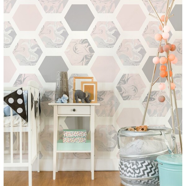 Wallpaper Pastel Honeycombs