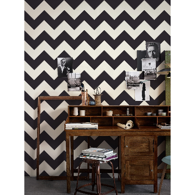 Wallpaper Black And White ZigZags