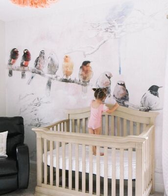 Wallpaper Watercolor Birds