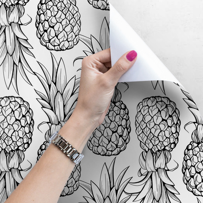 Wallpaper Pineapple Sketches
