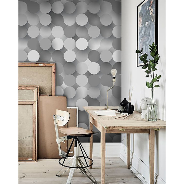 Wallpaper Abstract Gray Circles