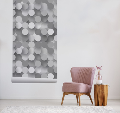 Wallpaper Abstract Gray Circles