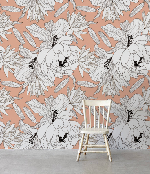 Wallpaper Sketch Flowers