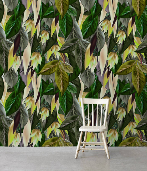 Wallpaper Tropical Shrubs