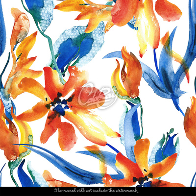 Wallpaper Sunny Floral Glow