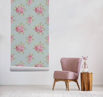 Wallpaper Mint And Pink