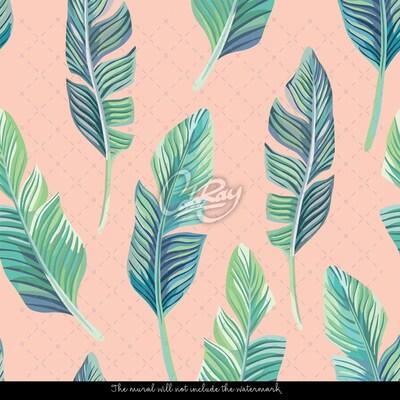 Wallpaper Leafy Feathers