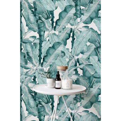 Wallpaper Mint Banana Leaves