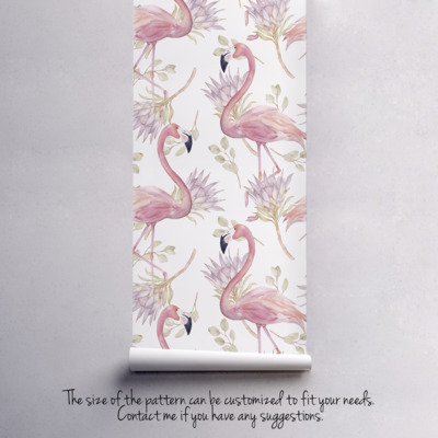 Wallpaper Pale Flamingo