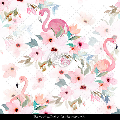 Wallpaper Flamingos Among Subtle Flowers