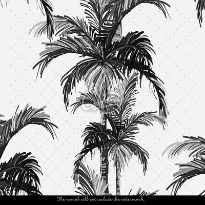 Wallpaper Exotic Gray Palm Trees
