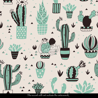 Wallpaper Vintage Cacti