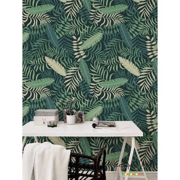 Wallpaper Falling Palm Leaves