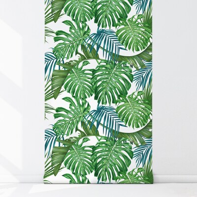 Wallpaper Charm Of Exotic Leaves