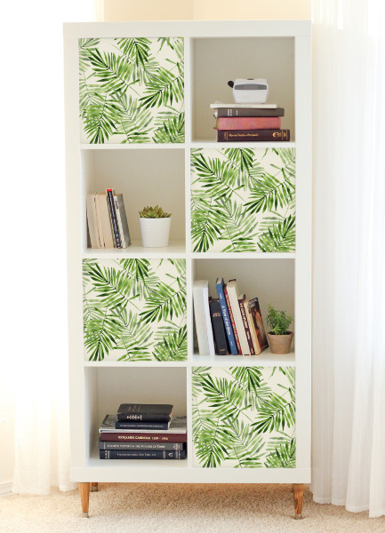 Ikea Kallax Decals Exotic Green Palm Leaves, sticker 