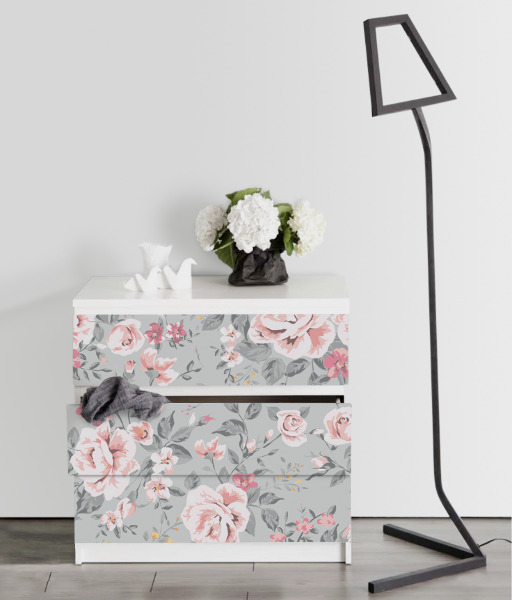 Ikea Malm Decals Vintage Floral