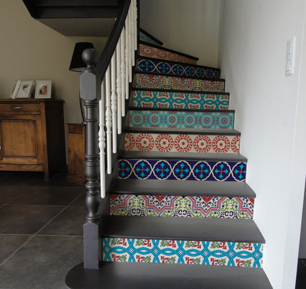 Stair decals Fabulous Oriental Mandalas