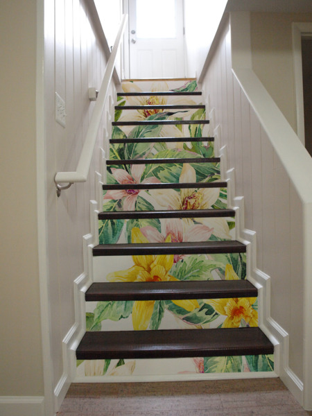 Stair decals Exotic Flowers