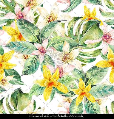 Stair decals Exotic Flowers