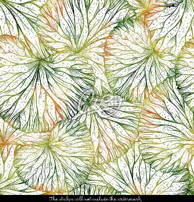 Stair decals Spring Leaves