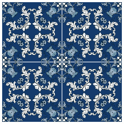Tile decals Blue Morocco