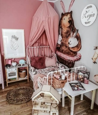 Wall decals Bear and Bunnies