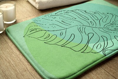 Non slip bath mat Monstera Leaves