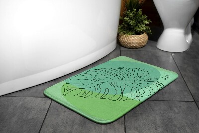 Non slip bath mat Monstera Leaves