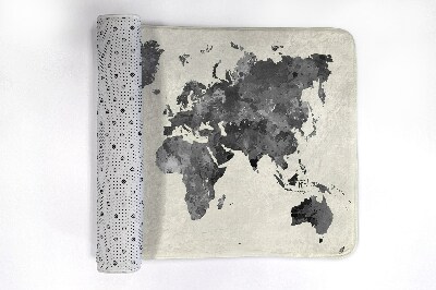 Bath mat World map