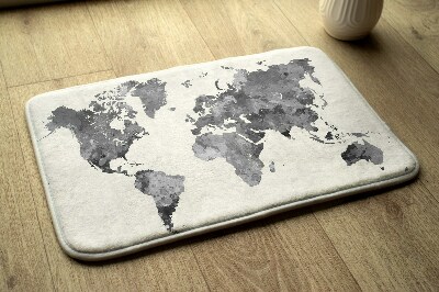 Bath mat World map