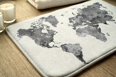 Bath mat World map