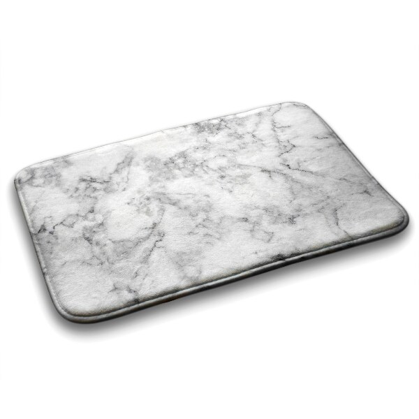 Bathroom rug White marble