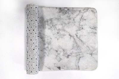 Bathroom rug White marble