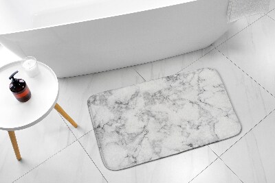 Bathroom rug White marble