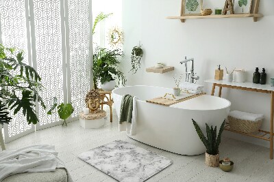 Bathroom rug White marble