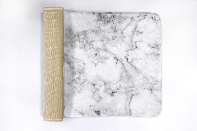 Bathroom rug White marble