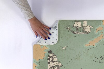 Non slip shower mat Old map