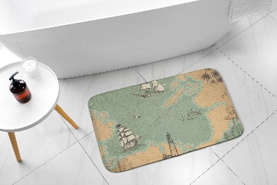 Non slip shower mat Old map