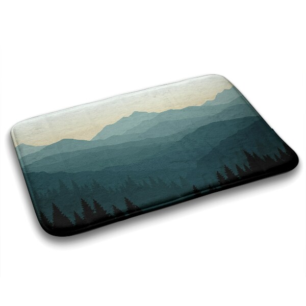 Bathroom mat Mountains and Forest