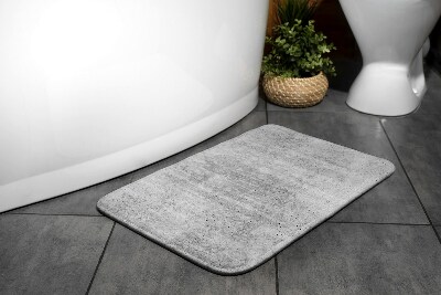 Non slip bath mat Gray wall