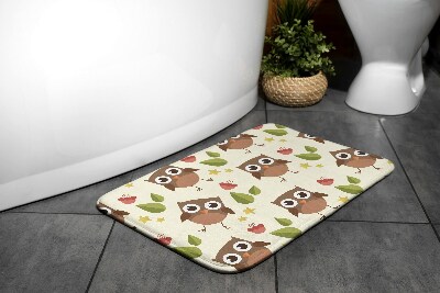 Non slip shower mat Owl Birds