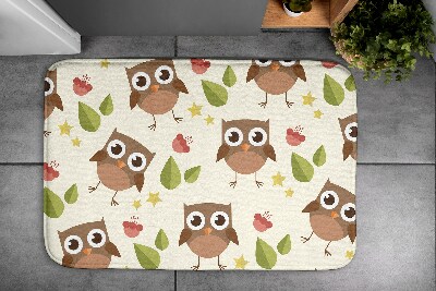 Non slip shower mat Owl Birds