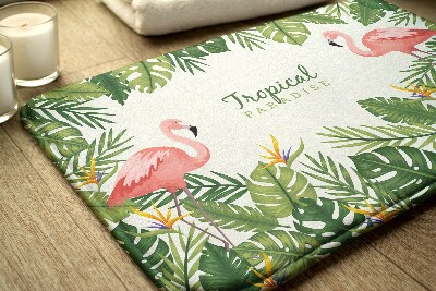 Bath mat Birds Flamingos