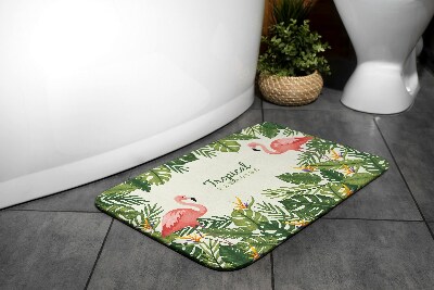 Bath mat Birds Flamingos