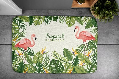 Bath mat Birds Flamingos